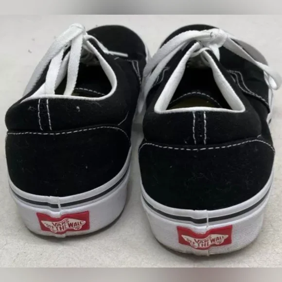 Unisex Vans Black And White Sneakers Size M 9 W 10.5 Like New MSRP $65 - Picture 5 of 8
